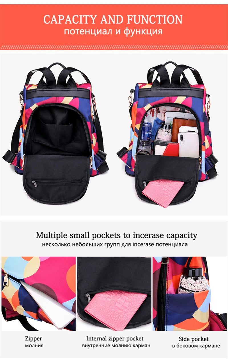 Stylish Oxford Cloth Backpack - Lightweight Shoulder Bag for Teen Girls & Women, Perfect for School & Travel