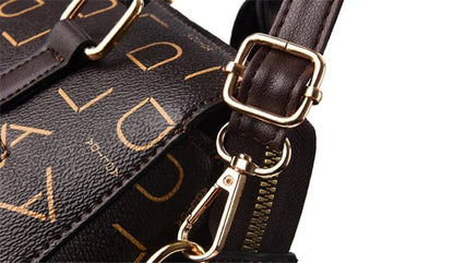 Luxury PU Leather English Letter Handbag - Elegant Tassel Top-Handle Shoulder Tote for Women