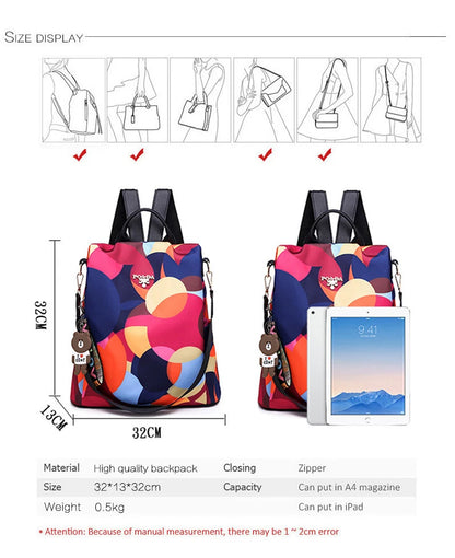 Stylish Oxford Cloth Backpack - Lightweight Shoulder Bag for Teen Girls & Women, Perfect for School & Travel