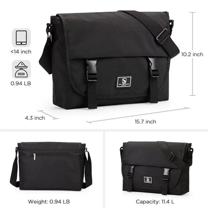 OIWAS Ultimate Men's Messenger Bag - Versatile 14" Laptop Canvas Pack for Business, Travel