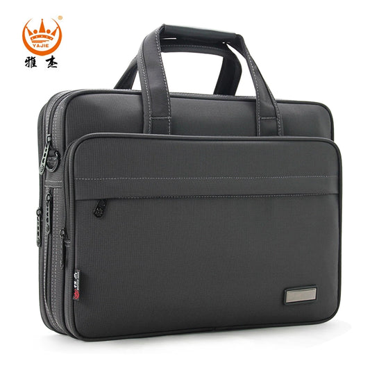 Essential Waterproof Business Canvas Satchel - Sleek 14-Inch Work Briefcase