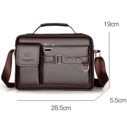 Sophisticated Anti-Theft Waterproof PU Versatile Business and Sports Tote for Men