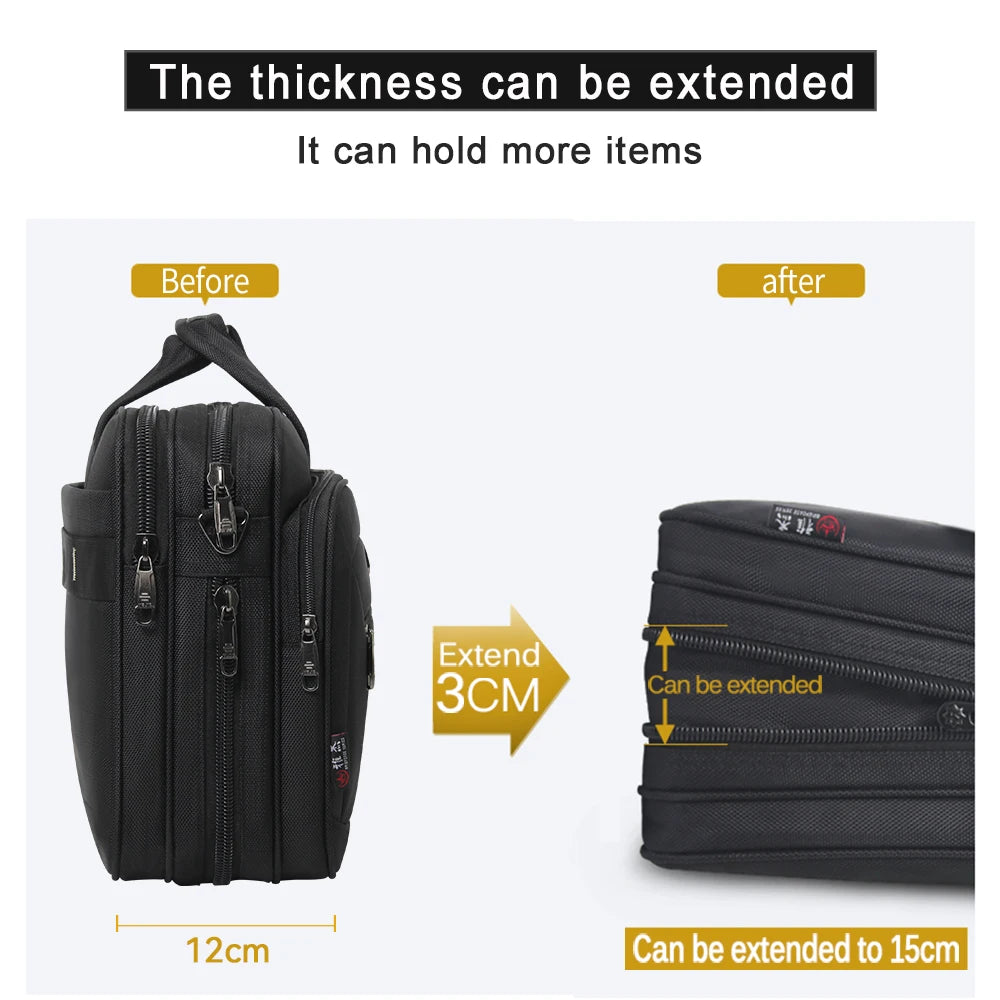 Bold Canvas Executive Briefcase - Waterproof 15.6" Laptop Bag with Large Capacity for the Modern Professional