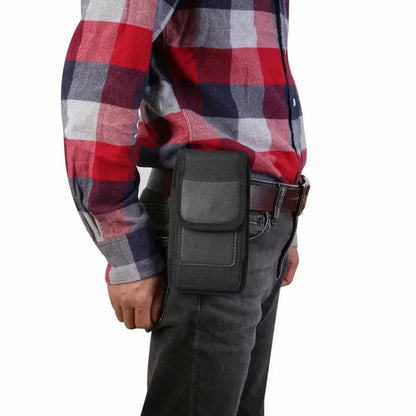 Versatile Unisex Nylon Waist Bag - Compact Cell Phone Holster with Belt Loop