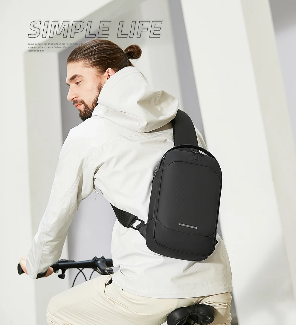 Sophisticated HK Multifunction Waterproof Fashionable Shoulder Messenger for Men, Fits 11” Devices