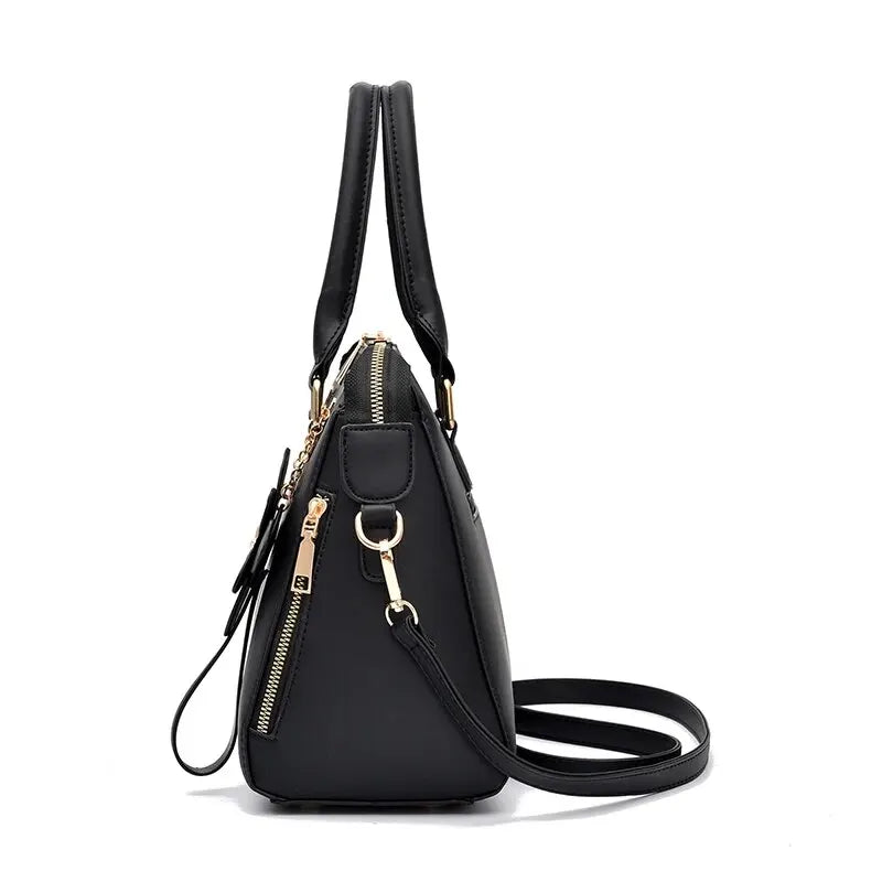 Floral Elegance: Trendy Zipper Handbag - Versatile Crossbody and Shoulder Bag for Work and Leisure