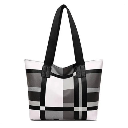 Trendy Fashion Forward Checkered Women's Computer Tote