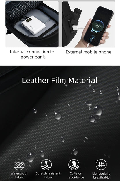 Sophisticated HK Multifunction Waterproof Fashionable Shoulder Messenger for Men, Fits 11” Devices