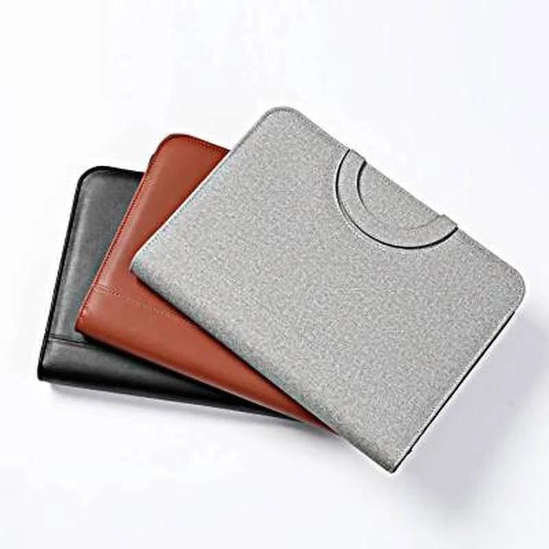 A4 Portable PU Leather File Folder, Calculator Binder, and Office Document Organize