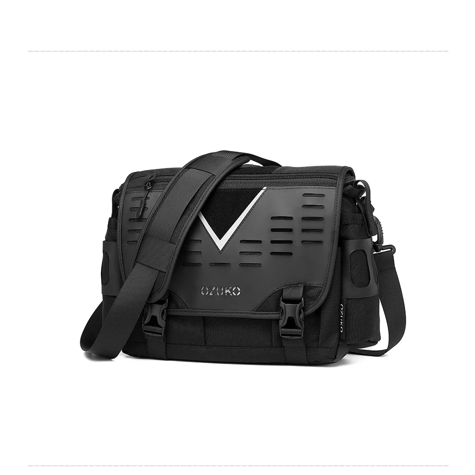 OZUKO High-Quality Men's Water-Resistant Fashion Shoulder Bag - Large Messenger for Short Trips and Outdoor Adventures