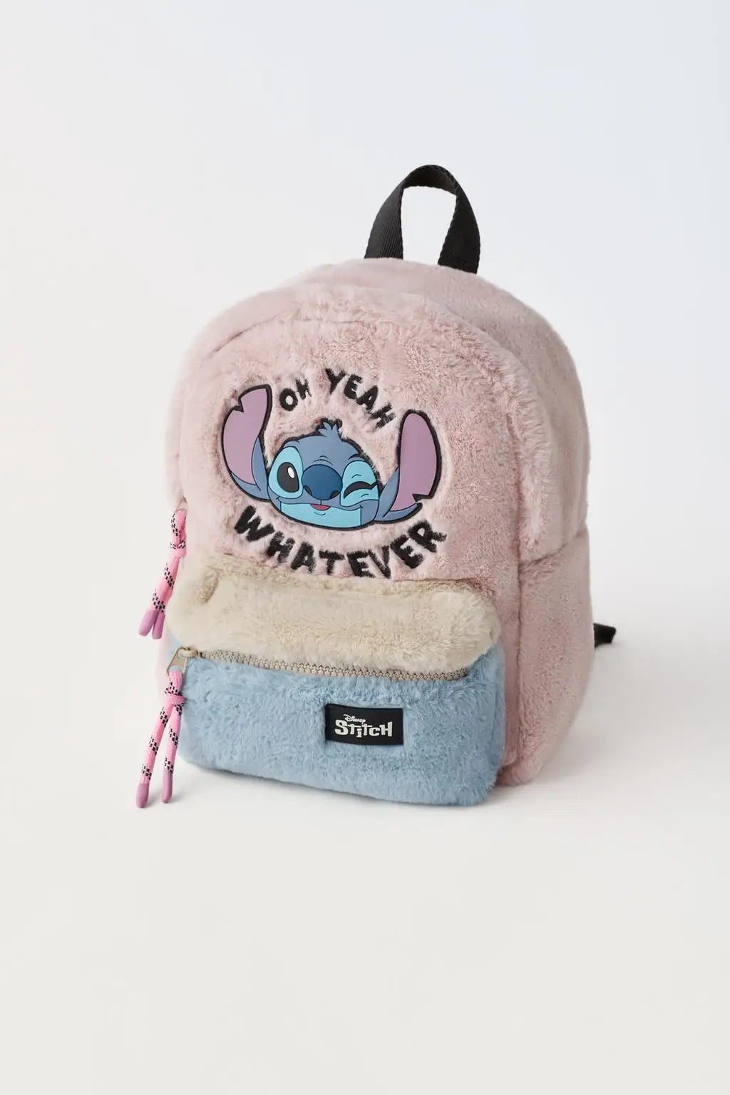 Disney Stitch Plush Children's Backpack - Cute & Fashionable Color Blocking Mini School Bag