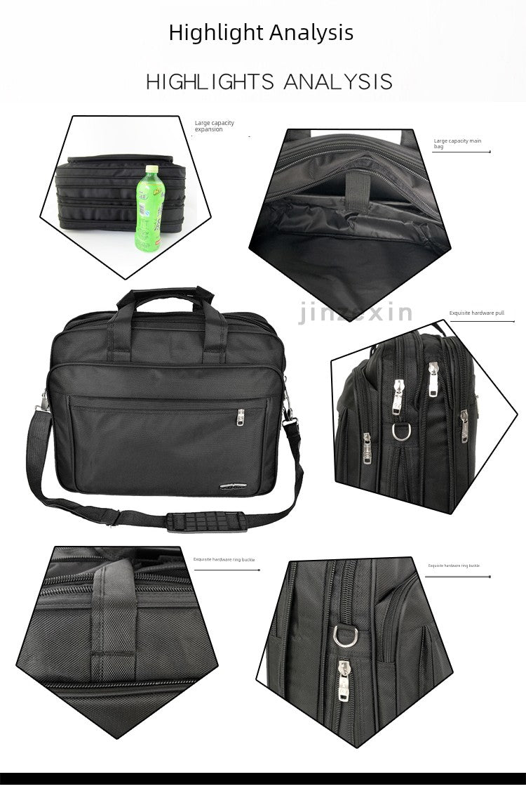 Ultimate Business Powerhouse: 19-Inch Large Capacity Men's Handbag for Laptops & Notebooks