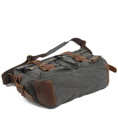 I AM LEGEND Men's Canvas Messenger Bag - Will Smith Inspired Large Satchel and Laptop Briefcase