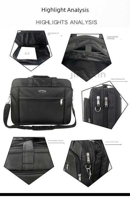 Ultimate Business Powerhouse: 19-Inch Large Capacity Men's Handbag for Laptops & Notebooks