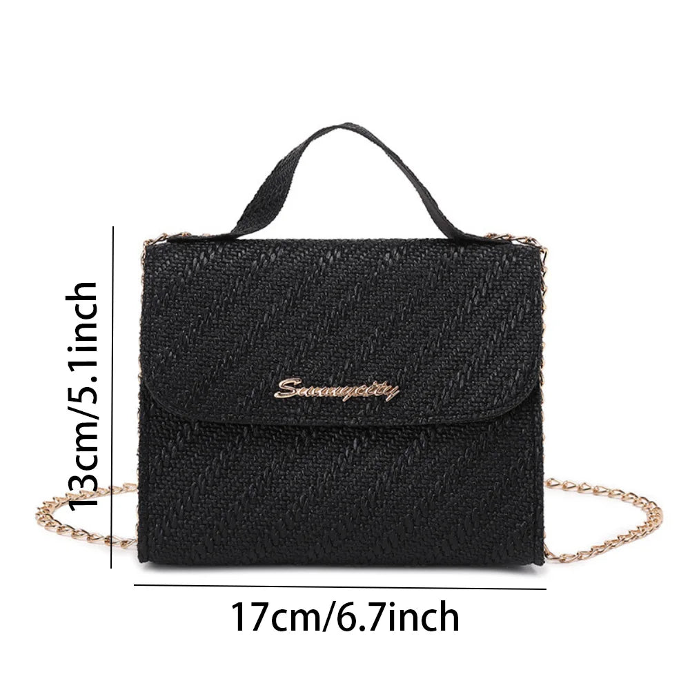 Elegant Embossed Leather Square Bag - Large Capacity Shoulder & Crossbody Mobile Bag for Women