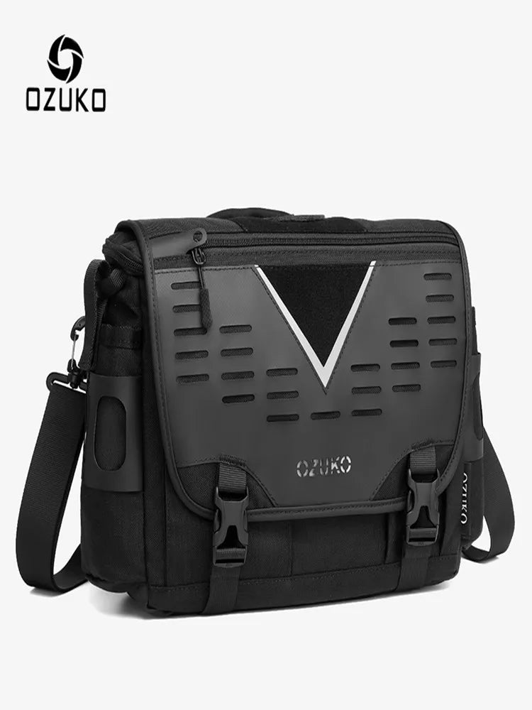 OZUKO High-Quality Men's Water-Resistant Fashion Shoulder Bag - Large Messenger for Short Trips and Outdoor Adventures