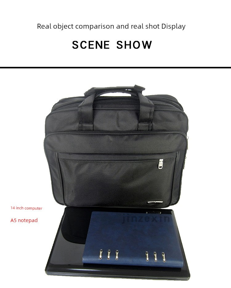 Ultimate Business Powerhouse: 19-Inch Large Capacity Men's Handbag for Laptops & Notebooks