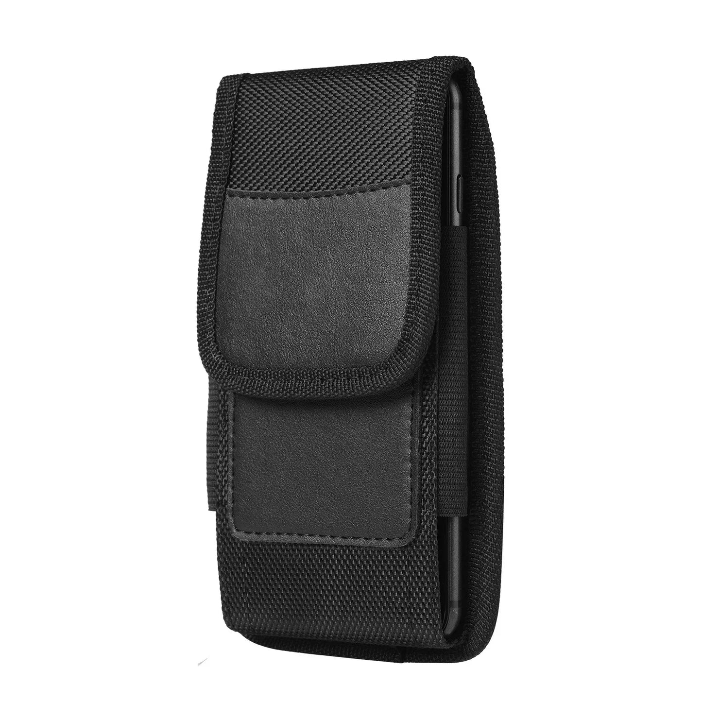 Versatile Unisex Nylon Waist Bag - Compact Cell Phone Holster with Belt Loop