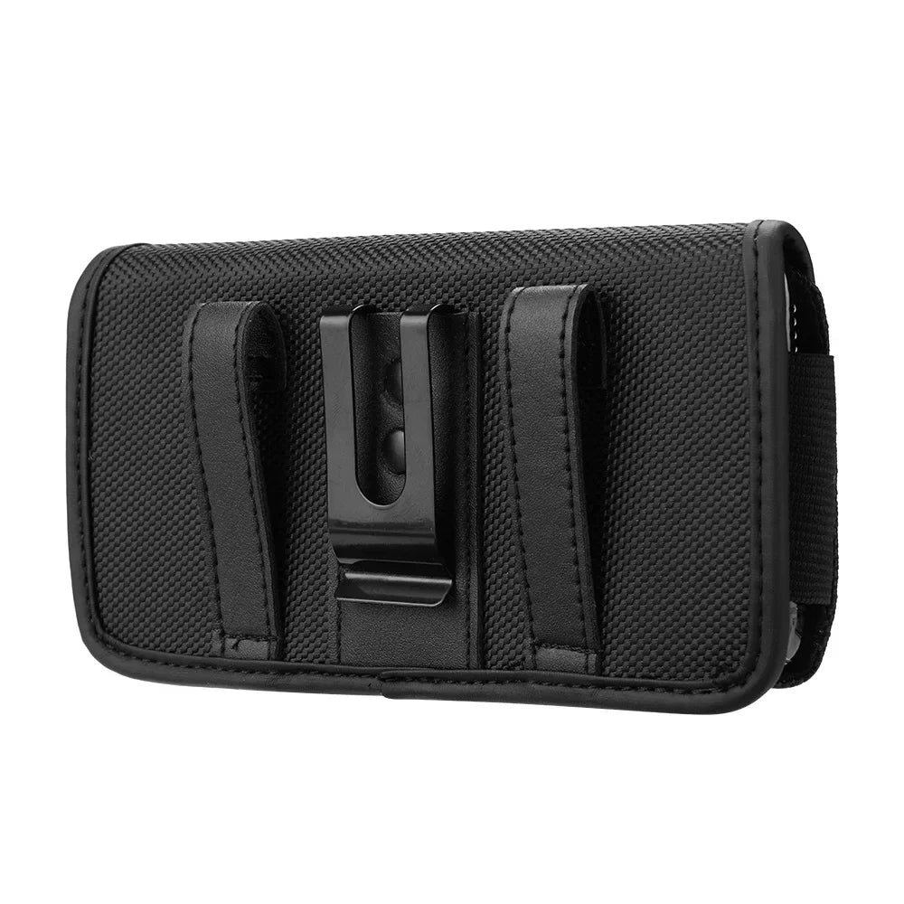 Versatile Unisex Nylon Waist Bag - Compact Cell Phone Holster with Belt Loop