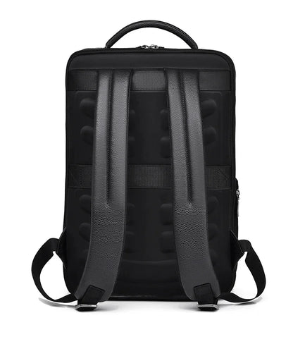 Sleek PU Leather Executive Backpack - Men's USB Charging Briefcase for Office, Travel, and Business