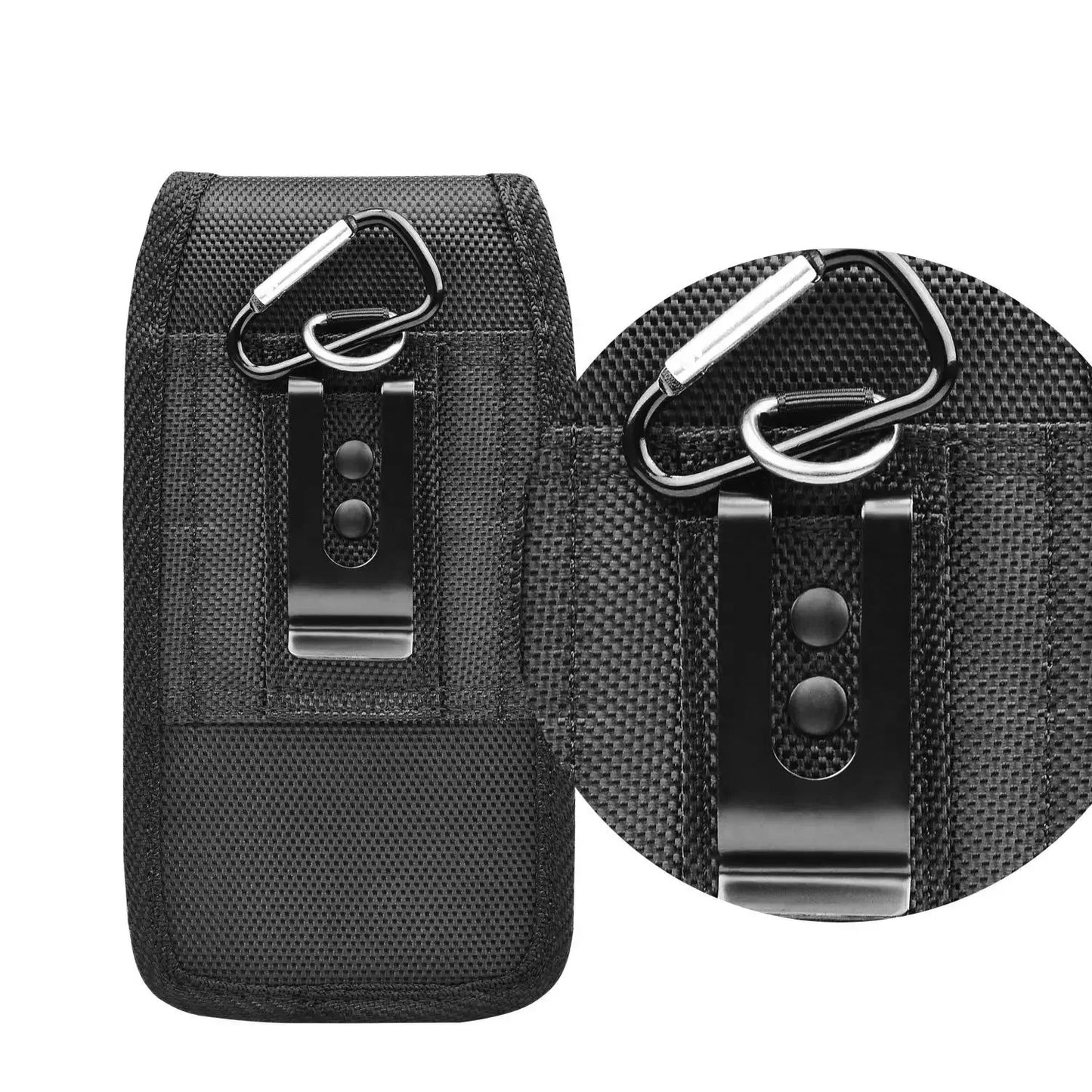 Versatile Unisex Nylon Waist Bag - Compact Cell Phone Holster with Belt Loop