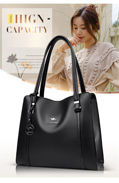 Luxurious Soft Leather Designer Handbags - 3-Layer Crossbody & Shoulder Bag with Large Capacity for Women