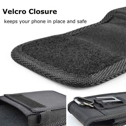 Versatile Unisex Nylon Waist Bag - Compact Cell Phone Holster with Belt Loop