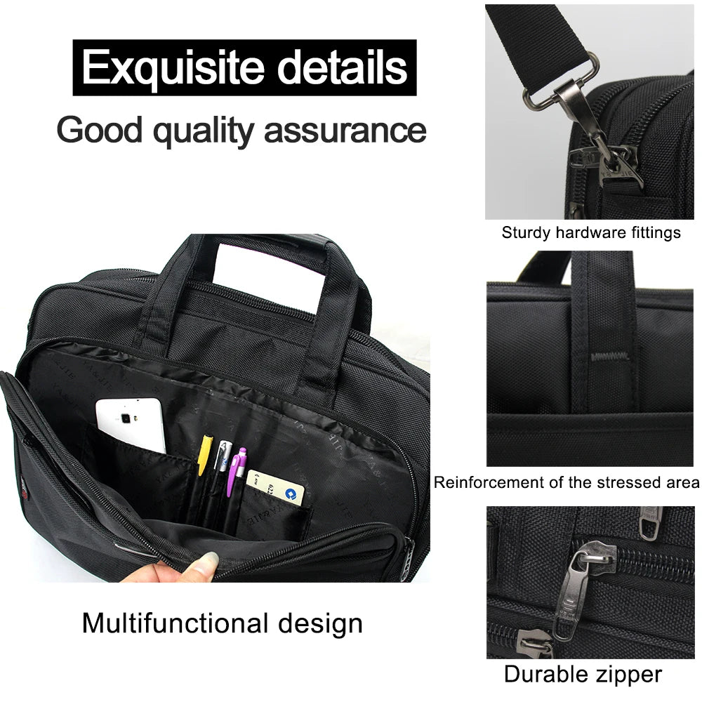 Bold Canvas Executive Briefcase - Waterproof 15.6" Laptop Bag with Large Capacity for the Modern Professional