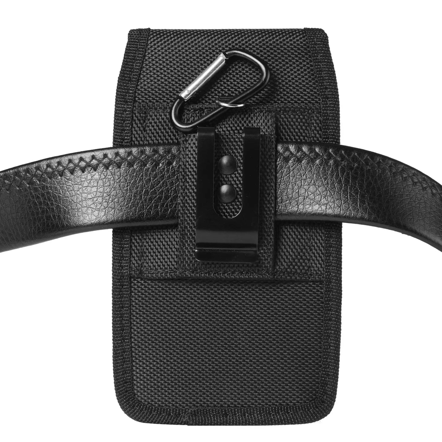 Versatile Unisex Nylon Waist Bag - Compact Cell Phone Holster with Belt Loop