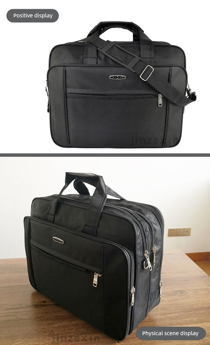 Ultimate Business Powerhouse: 19-Inch Large Capacity Men's Handbag for Laptops & Notebooks