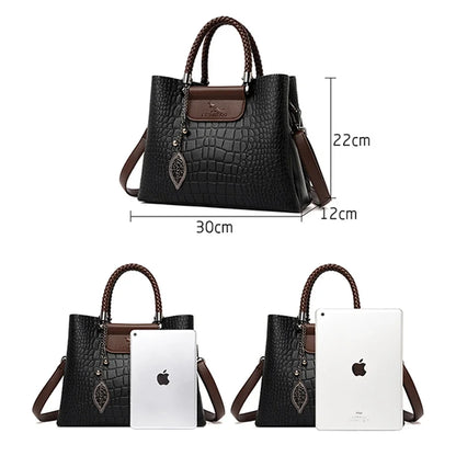 Luxurious Soft Leather Designer Handbags - 3-Layer Crossbody & Shoulder Bag with Large Capacity for Women